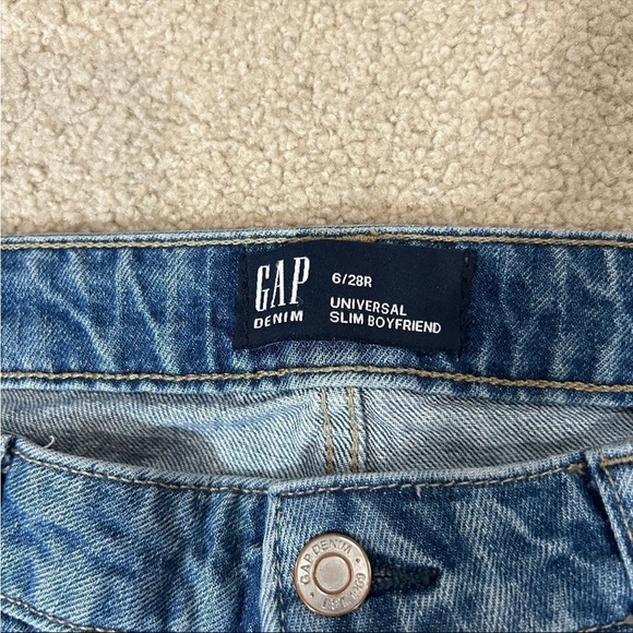 Gap high rise universal slim boyfriend blue jeans - Picture 6 of 6